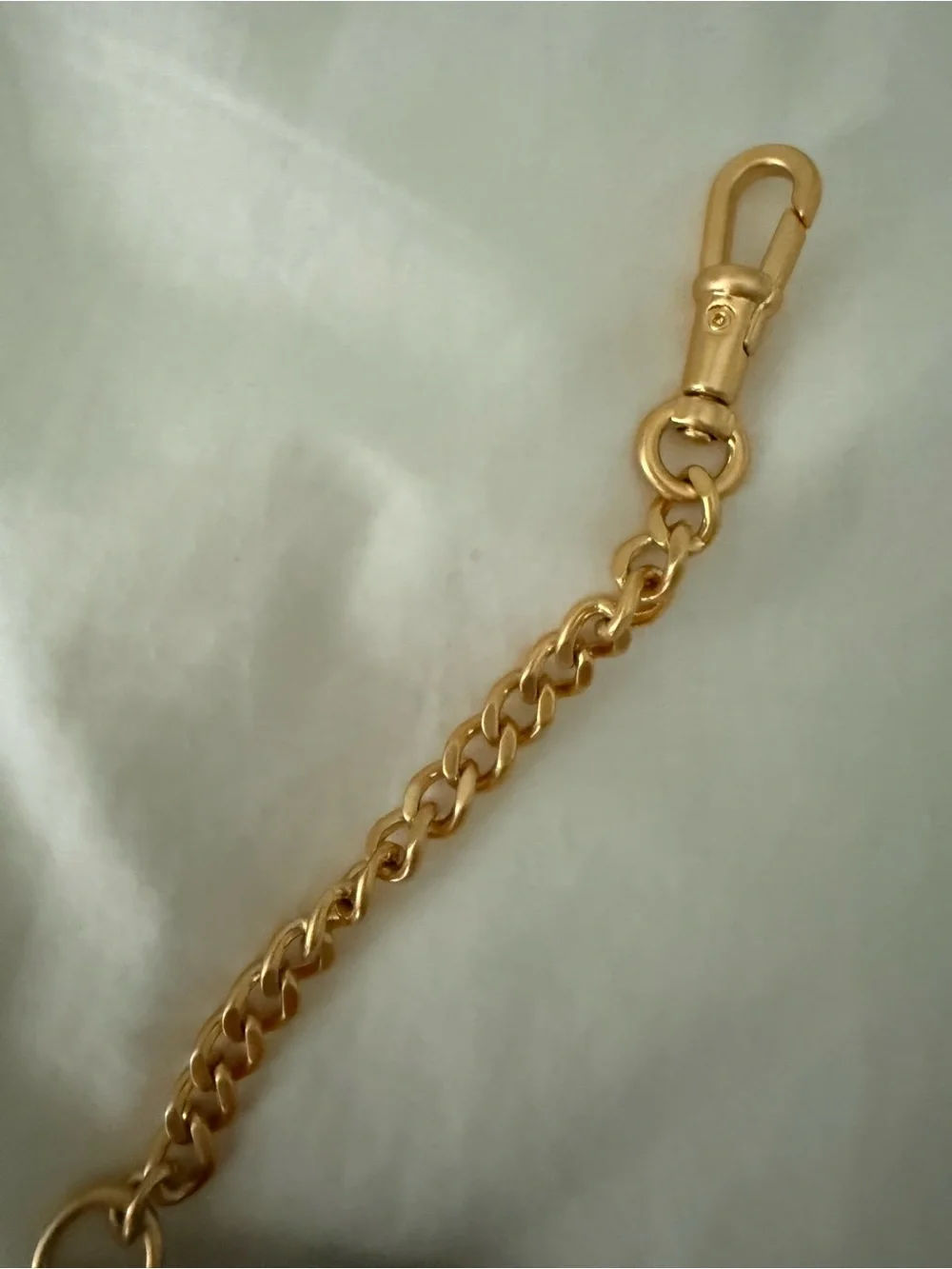 Leather Card Holder with Gold Chain - Blush New